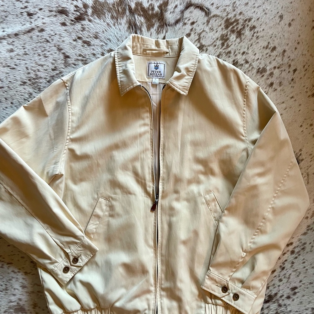 Peter Millar Men's Cream Lightweight Jacket